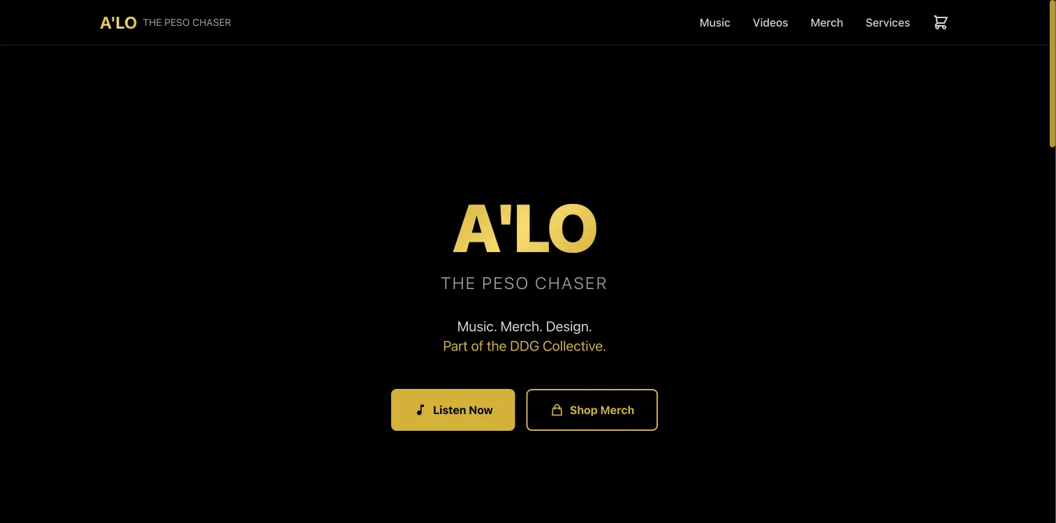 A’Lo — The Peso Chaser homepage