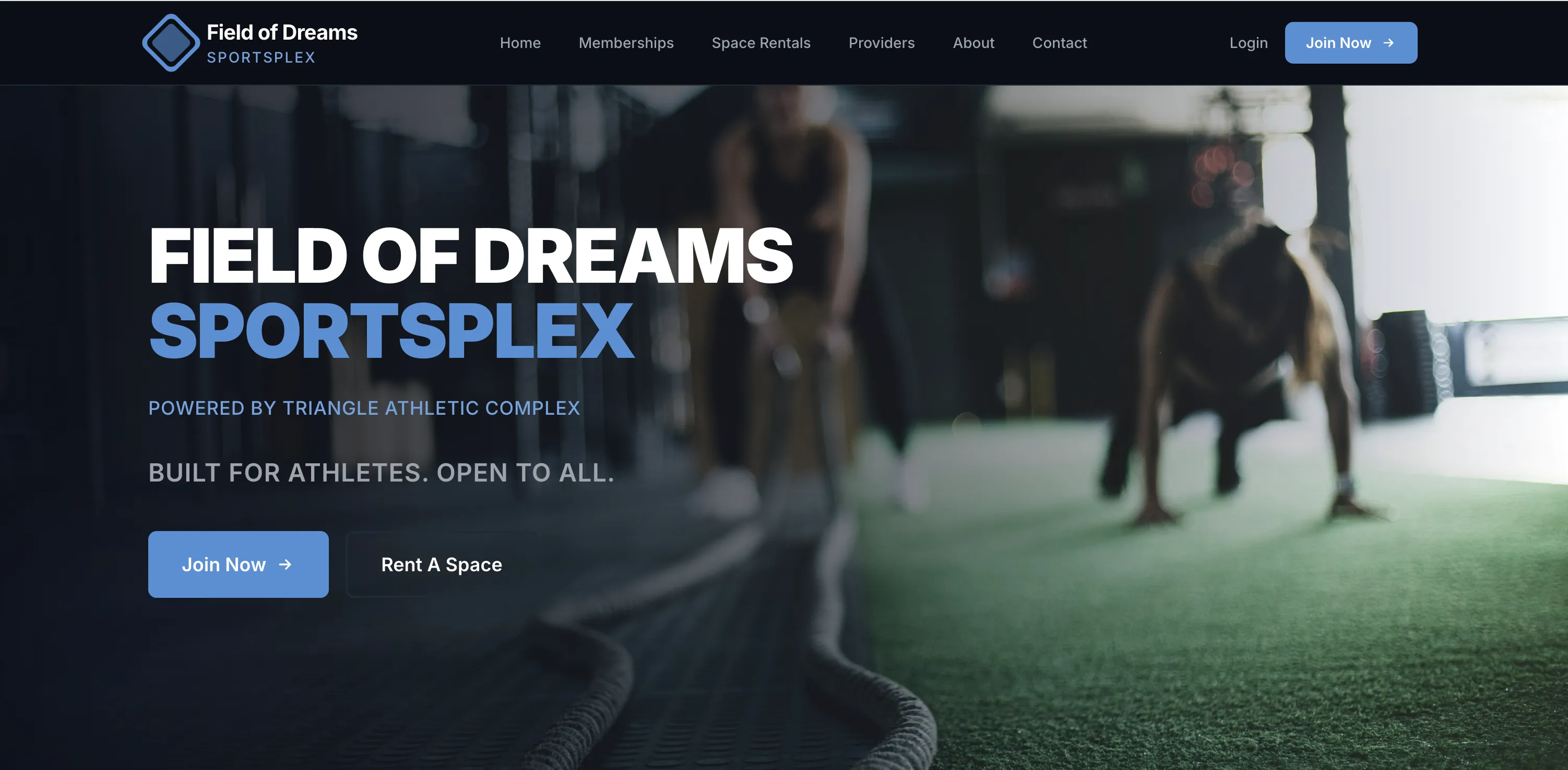 Field of Dreams Sportsplex public homepage